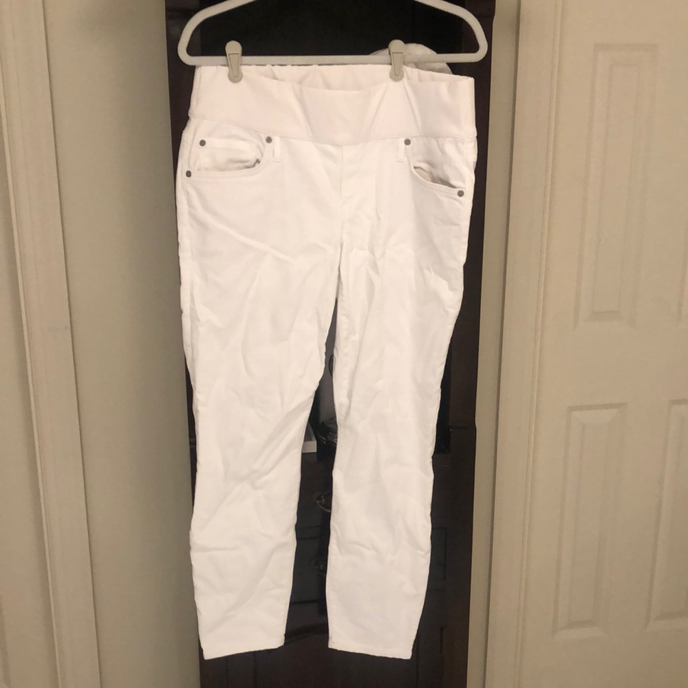Gap Maternity White Jeans